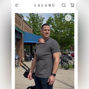 Never Worn! Lalabu Dark Gray Short Sleeve Dad Shirt